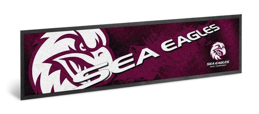 NRL Logo Bar Runner - Manly Sea Eagles - Bar Mat - 25cm x 90cm