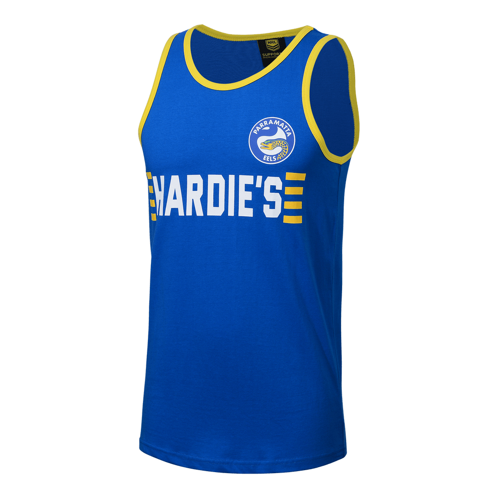 NRL Cotton Retro Singlet Paramatta Eels Mens Heritage