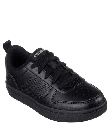 SKECHERS Smooth Street Shoe - Genzo - School Shoe - Black/Black - Kids