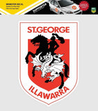 NRL Car Monster Decal - St George Illawarra Dragons - Sticker - Team Logo -470mm