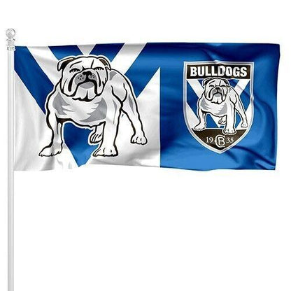 NRL Pole Flag - Canterbury Bulldogs - 90cm x 180cm - Steel Eyelets