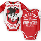 NRL 2 Piece Baby Body Suit  - St George Illawarra Dragons - Short & Long Sleeve