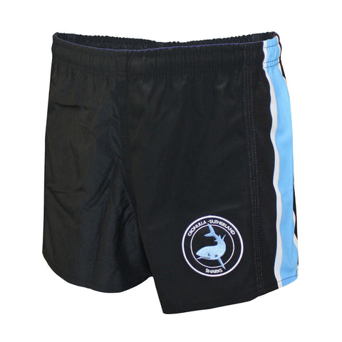 NRL RETRO Supporter Footy Shorts - Cronulla Sharks - ADULT