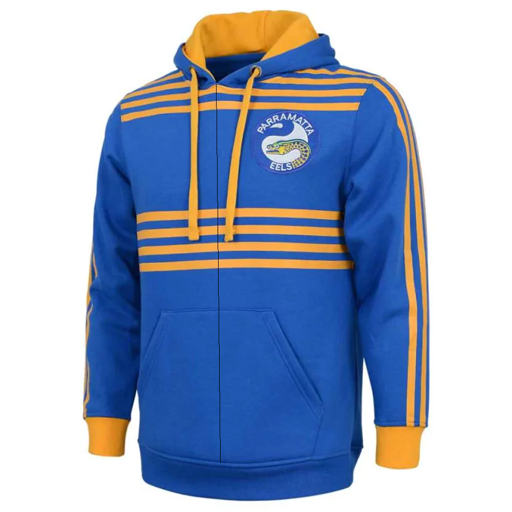 NRL Retro Zip Hoodie - Parramatta Eels - Full Zip - Fleece - Jacket