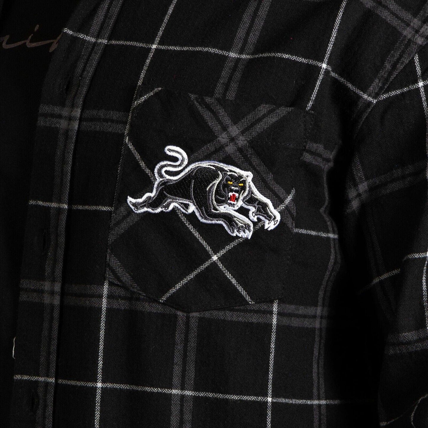 NRL 'Mustang' Flannel Polo - Penrith Panthers - Flanno Shirt