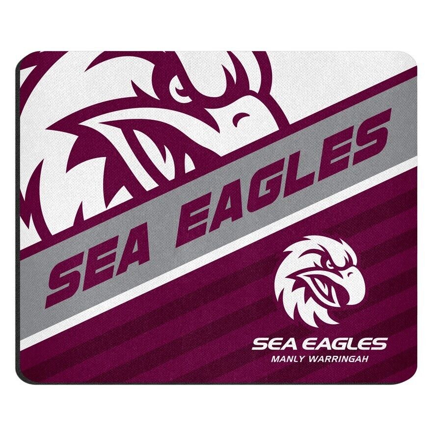 NRL Mouse Mat - Manly Sea Eagles - Mouse Pad - 22cm x 19cm