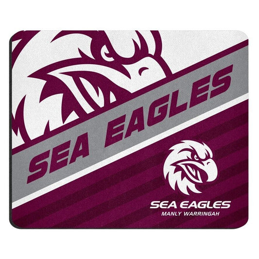 NRL Mouse Mat - Manly Sea Eagles - Mouse Pad - 22cm x 19cm