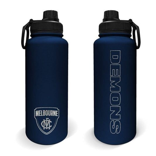 AFL Stainless Steel 960mL Drink Bottle - Melbourne Demons - Double Walled