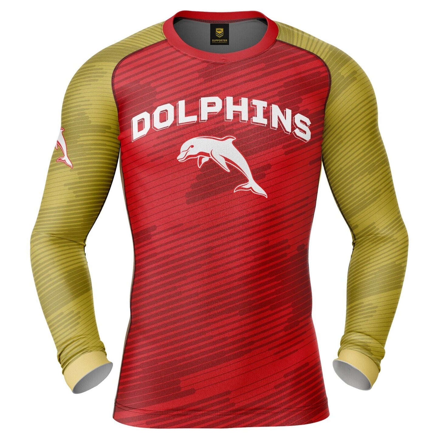 NRL Barrel Rash Vest - Dolphins - UPV 50+ - Sun Shirt - Adult