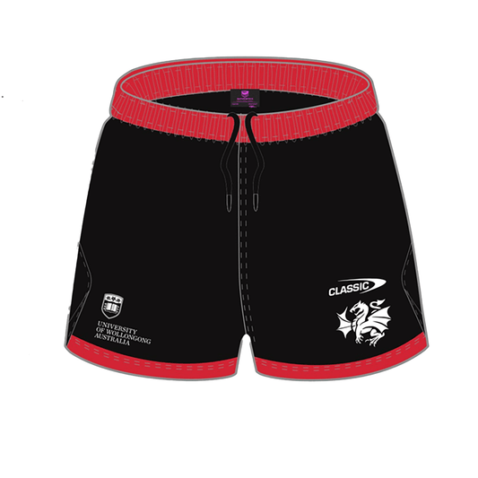 NRL 2024 Training Shorts - St George Illawarra Dragons - Black - Adult - Mens