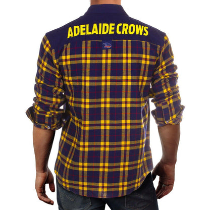 AFL Flannel Polo - Adelaide Crows - Flanno - Flannelette Shirt
