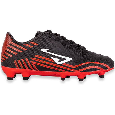 NOMIS Prodigy FG Football Boots - Black/Red/White - Youth - Kids