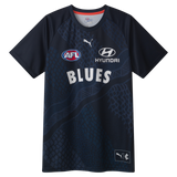 AFL 2024 Warm Up Tee Shirt - Carlton Blues - Adult - Mens - T-Shirt
