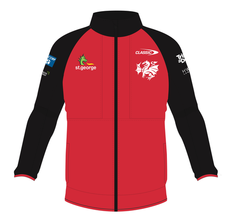 NRL 2024 Track Jacket - St George Illawarra Dragons - Red - Adult