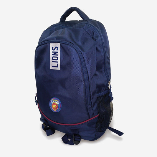 AFL Stirling Backpack - Brisbane Lions - 49x32x12cm - Nylon Bag