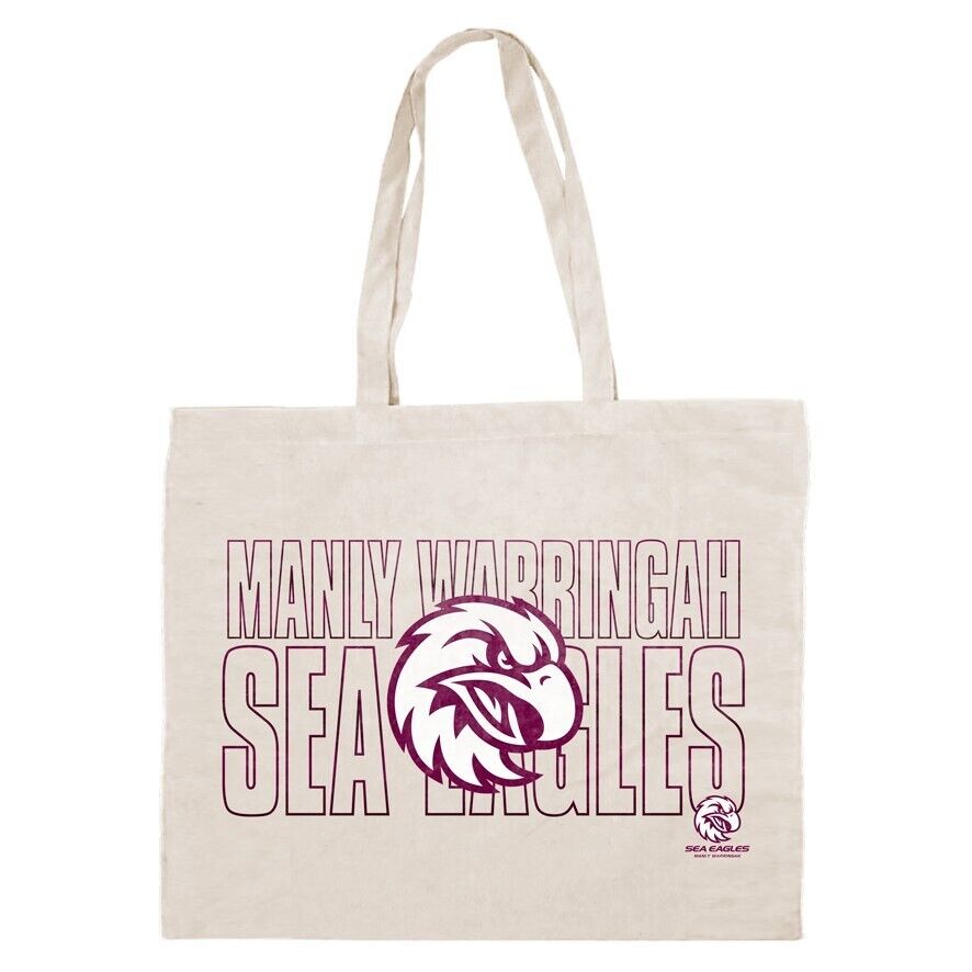 NRL Canvas Tote Bag - Manly Sea Eagles - Re-Useable Carry Bag