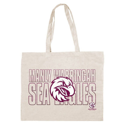 NRL Canvas Tote Bag - Manly Sea Eagles - Re-Useable Carry Bag