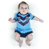 NRL Girls Tutu Footy Suit Body Suit - New South Wales Blues - NSW - Baby Toddler