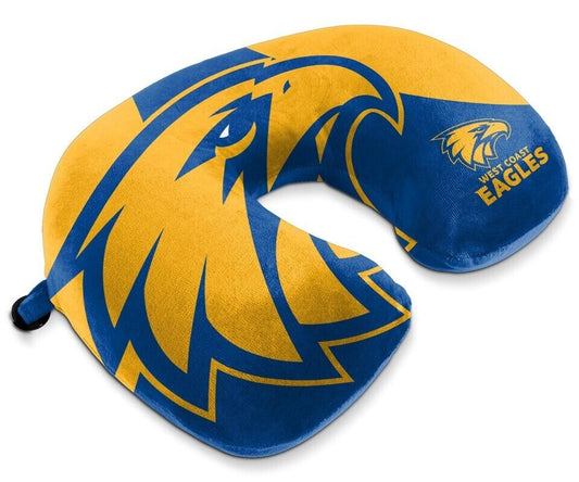 AFL Travel Pillow - West Coast Eagles - U Shaped - Neck Cushion