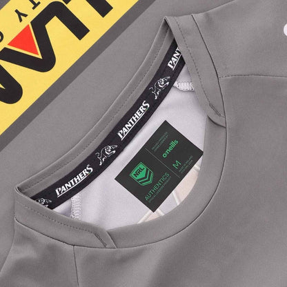 NRL 2025 Training Tee - Penrith Panthers - Grey - Adult - Mens