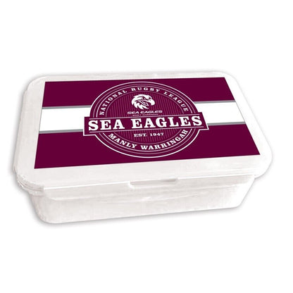 NRL Bento Lunch Box - Manly Sea Eagles - 14cm x 20.1cm x 7.1cm