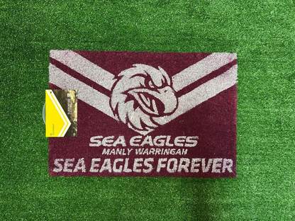 NRL Front Back Door Entry Floor Mat - Manly Sea Eagles - 61cm x 41cm