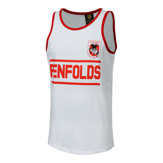 NRL Cotton Retro Singlet - St George Dragons - Mens - Heritage