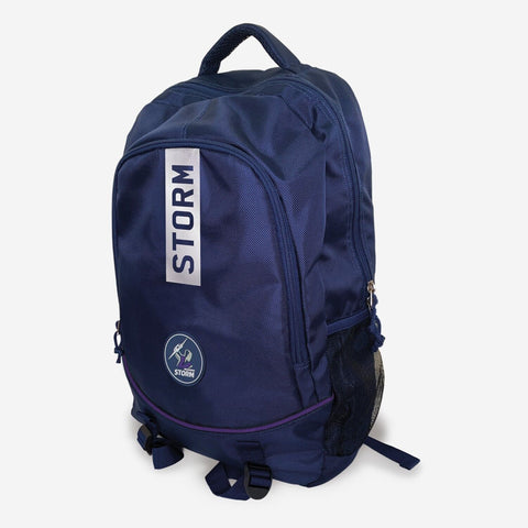 NRL Stirling Backpack - Melbourne Storm - 49x32x12cm - Nylon Bag