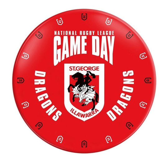 NRL Snack Plate - St George Illawarra Dragons - 20cm diameter - Melamine -Single