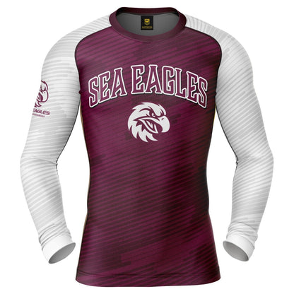 NRL Barrel Rash Vest - Manly Sea Eagles - UPV 50+ - Sun Shirt - Adult