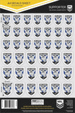 NRL A4 Decal Sheet - Canterbury Bulldogs - Sticker