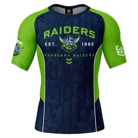 NRL Blocker Rash Vest - Canberra Raiders - Shirt - UPF 50+ - Adult