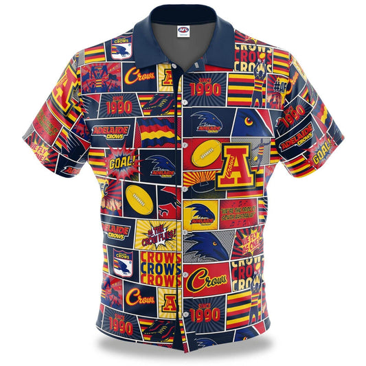 AFL Fanatics Button Up Polo Shirt - Adelaide Crows - Aussie Rules