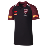 NRL 2024 Team Polo - Queensland Maroons - Black - Mens - Adult - QLD - Shirt