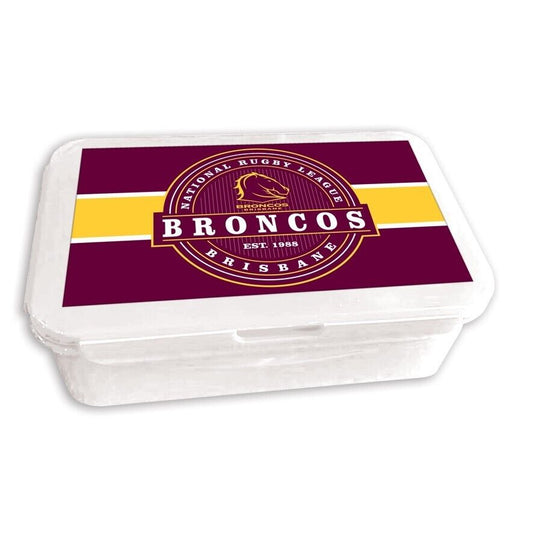 NRL Bento Lunch Box - Brisbane Broncos - 14cm x 20.1cm x 7.1cm