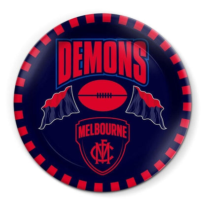 AFL Snack Plate - Melbourne Demons - 20cm diameter - Melamine - Single