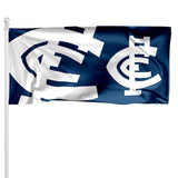 AFL Pole Flag - Carlton Blues - 90cm x 180cm - Steel Eyelet For Hanging