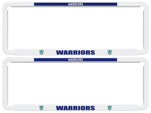 NRL Car Number Plate Frame - Set Of Two - New Zealand Warriors - Front/Back