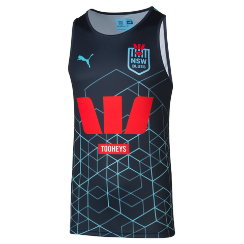 NRL 2024 Training Singlet - New South Wales Blues - Mens - Adult - NSW