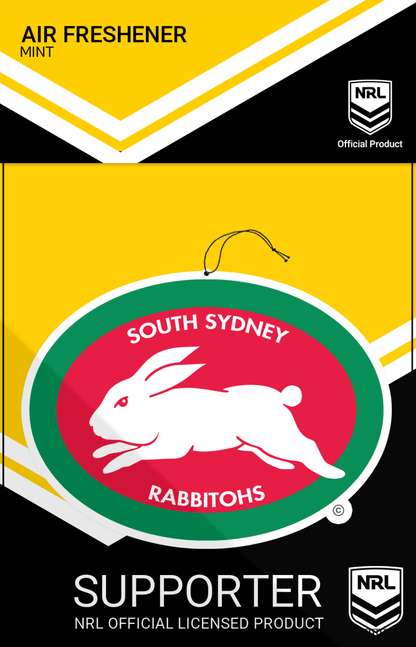 NRL Car Air Freshener - South Sydney Rabbitohs - Retro - Heritage