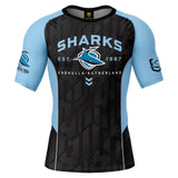 NRL Blocker Rash Vest - Cronulla Sharks - Shirt - UPF 50+ - Adult