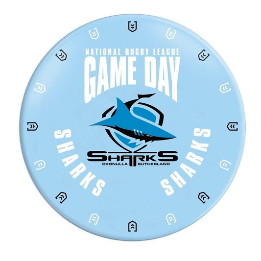 NRL Snack Plate - Cronulla Sharks - 20cm diameter - Melamine - Single