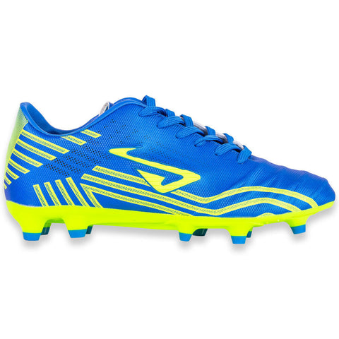 NOMIS Prodigy FG Football Boots - Royal/Fluro Lime - Youth - Kids