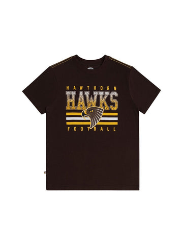 AFL Sketch Tee - Hawthorn Hawks - Youth- Kids - T-Shirt