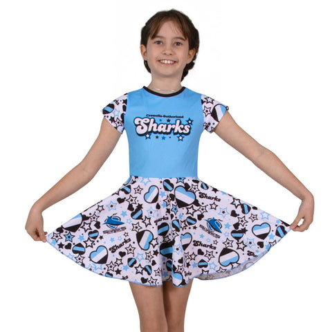 NRL Heartbreaker Dress - Cronulla Sharks - Girls - Toddler - Kid