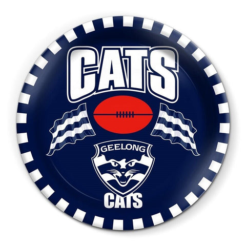 AFL Snack Plate - Geelong Cats - 20cm diameter - Melamine - Single