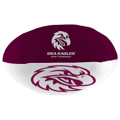 NRL Plush Soft Football - Manly Sea Eagles - 12cm x 25cm Ball