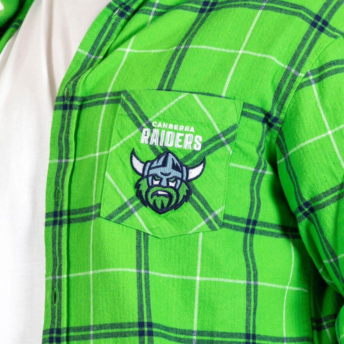 NRL 'Mustang' Flannel Polo - Canberra Raiders - Flanno Shirt