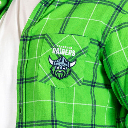 NRL 'Mustang' Flannel Polo - Canberra Raiders - Flanno Shirt