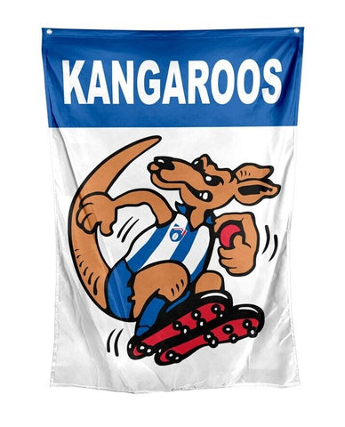 AFL Retro Wall Flag - North Melbourne Kangaroos - Cape Flag - Approx 100cm x70cm